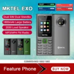 MKTEL – téléphone portable double SIM EXO, fonction Senior, double veille, écran 1.77 pouces, GSM, MP3, MP4, Radio FM, forte torche, haut-parleur