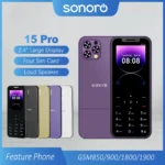 MKnicknA15 PRO-Téléphone portable avec écran LCD de 2.4 pouces, quatre broches en veille, batterie de 1200mAh, MP3/MP4/radio FM/Bluetooth/GStore S